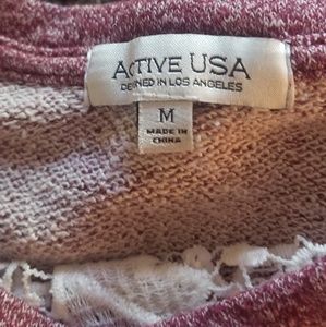 Long sleeve mesh crop top